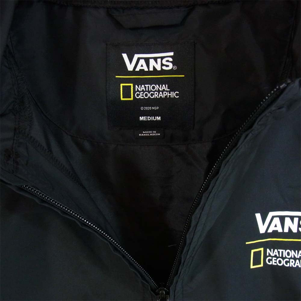 VANS バンズ VN0A4MULBLK X NAT GEO ANORAK BLACK ナショナル ジオ グラフィック アノラック パーカ ブラック系 M【美品】【中古】