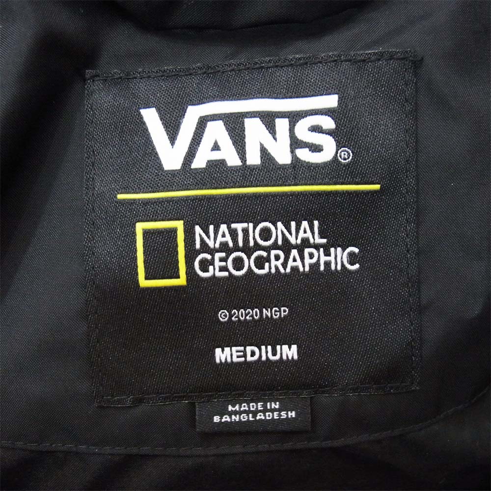 VANS バンズ VN0A4MULBLK X NAT GEO ANORAK BLACK ナショナル ジオ グラフィック アノラック パーカ ブラック系 M【美品】【中古】
