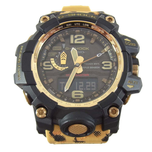 G-SHOCK ジーショック GWG-1000WLP マッドマスター WILDLIFE PROMISING ソーラー電波 リストウォッチ 黒×ベージュ【極上美品】【中古】
