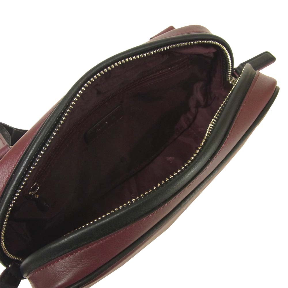 agnes b. アニエスベー N970VCH9 suzy 牛革 ナイロン ショルダー バッグ ワインレッド系【新古品】【未使用】【中古】