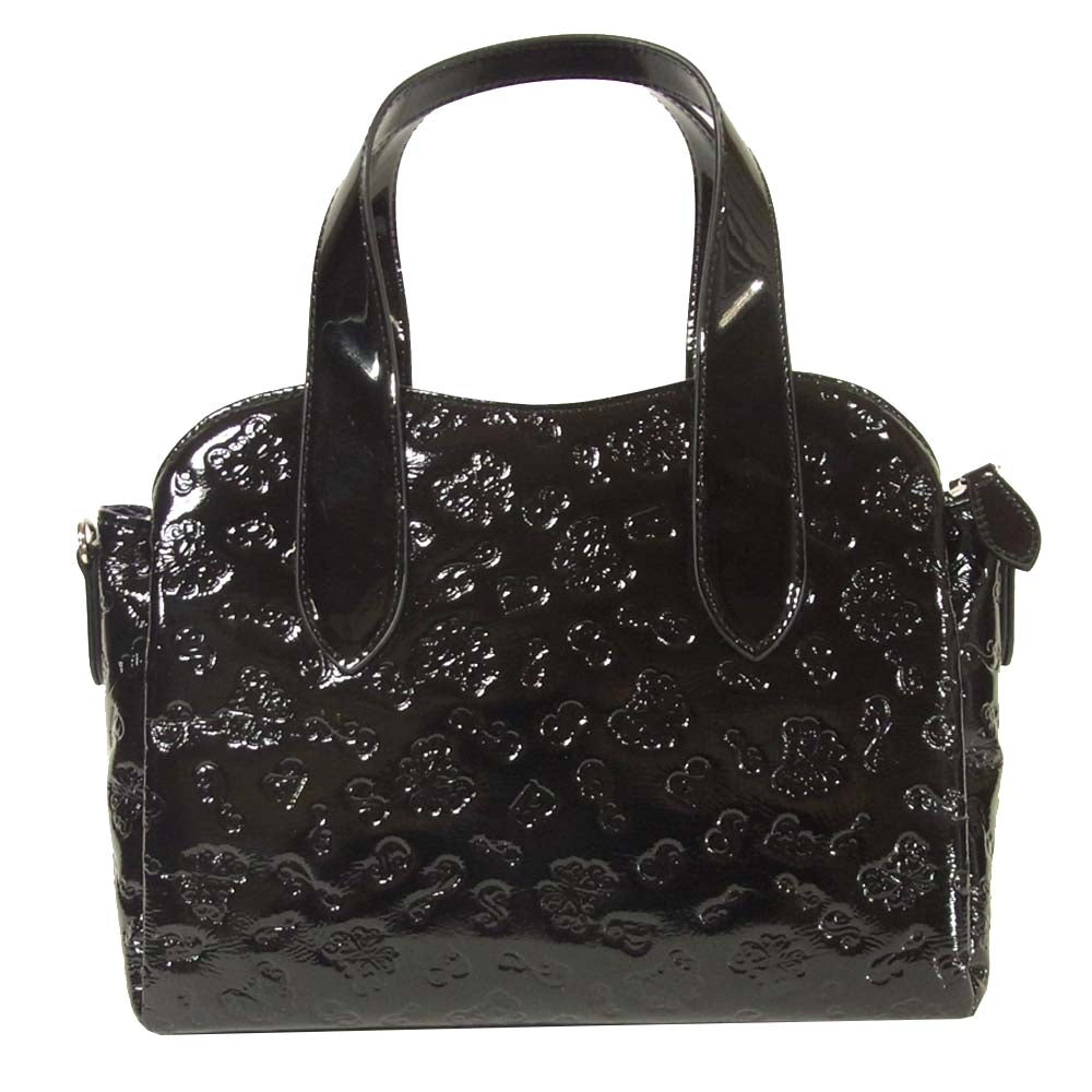 ANNA SUI アナスイ 314220-10 エリス 2Way トート ショルダー ハンド バッグ ブラック系【新古品】【未使用】【中古】
