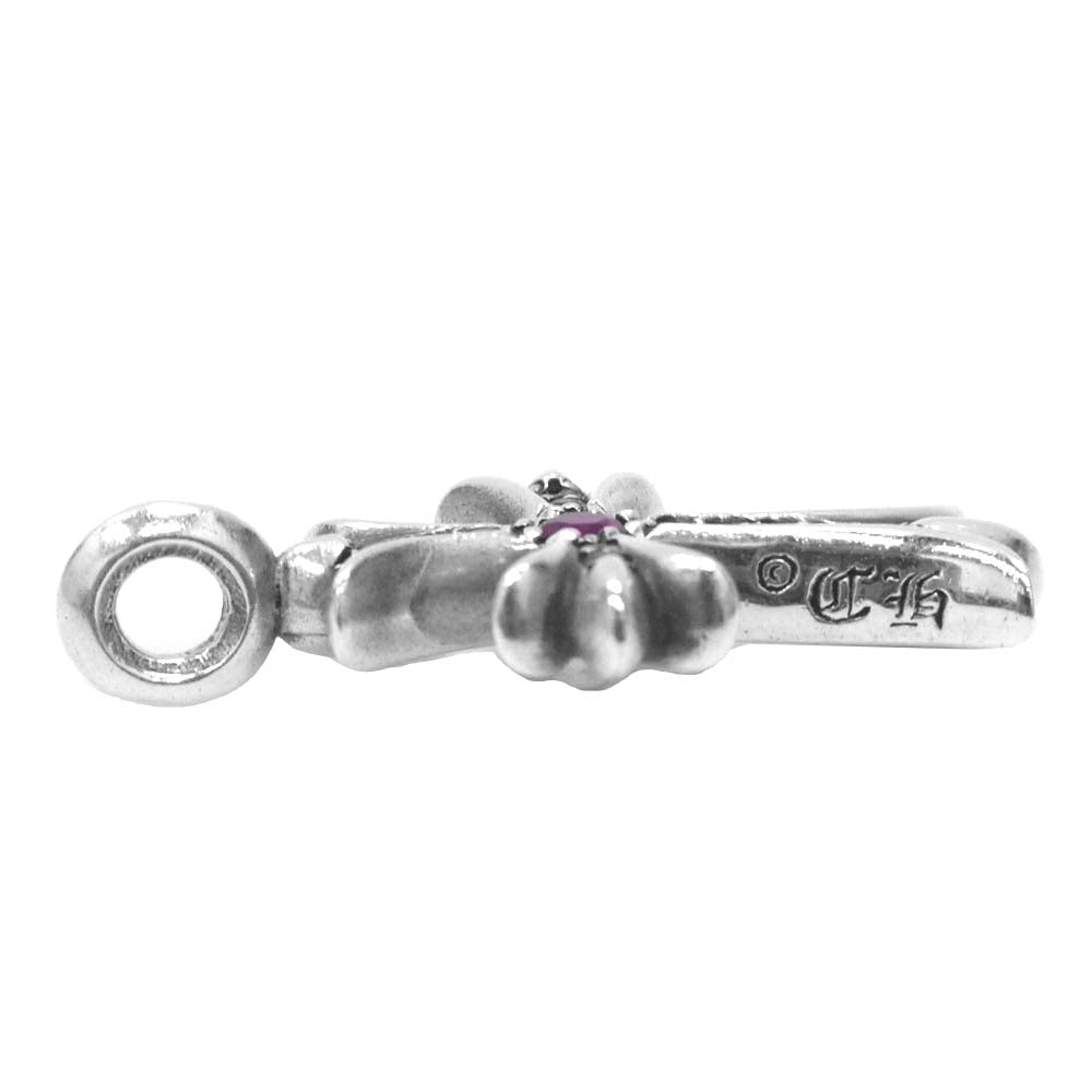 CHROME HEARTS クロムハーツ（原本無） TNY CRSF P/RUBY タイニー CH ファット クロス SV パヴェ ルビー ペンダント トップ【中古】