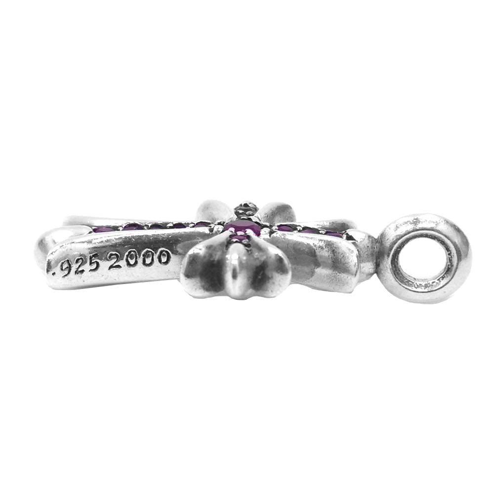CHROME HEARTS クロムハーツ（原本無） TNY CRSF P/RUBY タイニー CH ファット クロス SV パヴェ ルビー ペンダント トップ【中古】