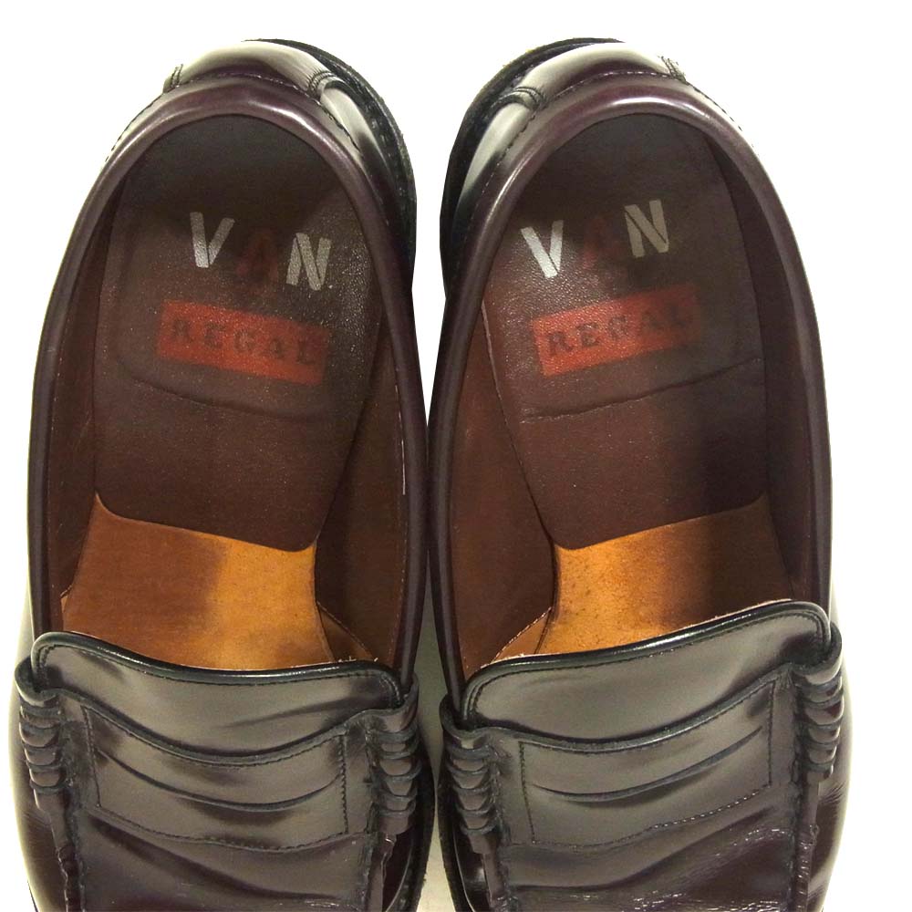 REGAL リーガル A2A3082 VAN JAC コイン ローファー ブラウン系 25EEE【中古】