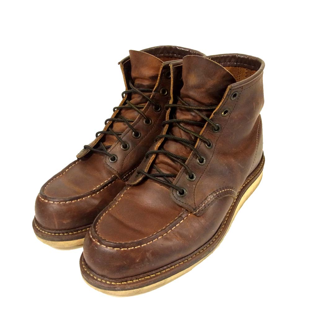 RED WING レッドウィング 1907 leather boots レザー ブーツ アメリカ製 ブラウン系 USA8.5D【中古】
