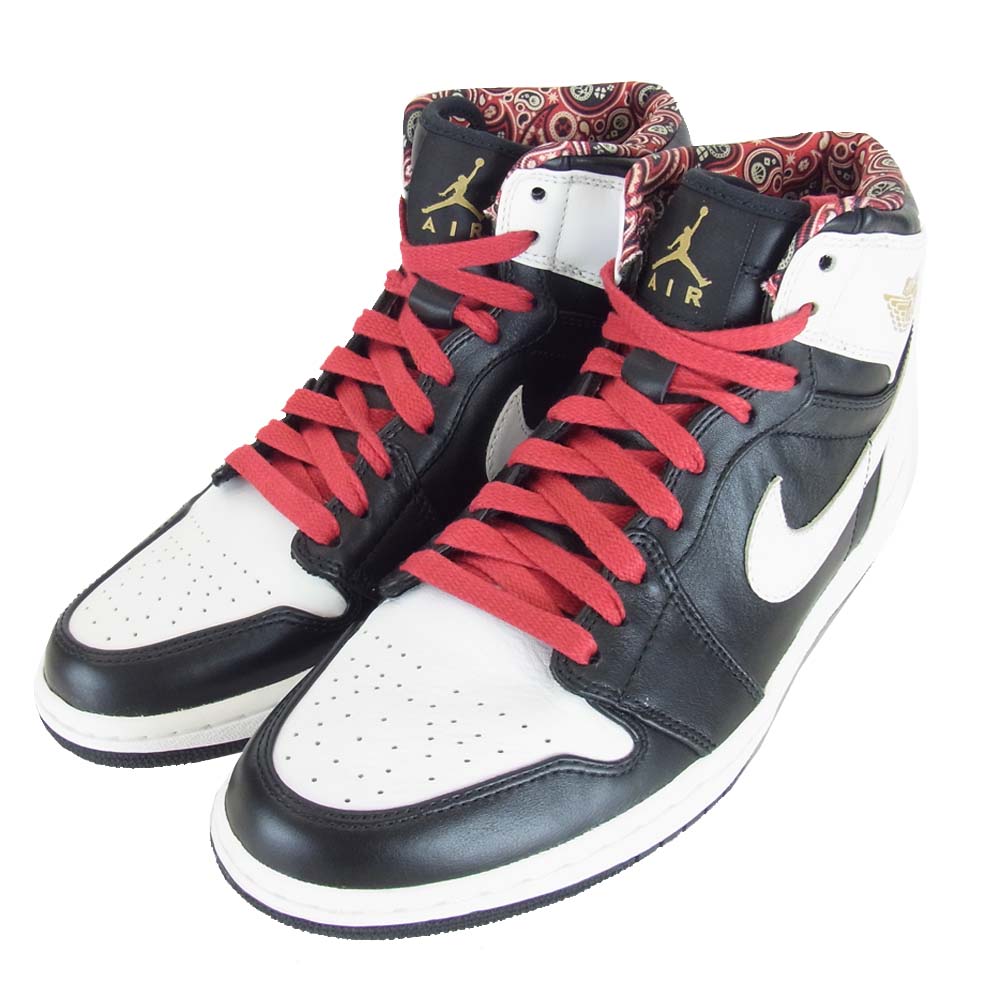 NIKE ナイキ 539542 035 AIR JORDAN 1 RETRO HIGH RTTG エアジョーダン1 レトロハイ ロード トゥ ザ ゴールド ラスベガス 黒系×白系 27cm【極上美品】【中古】