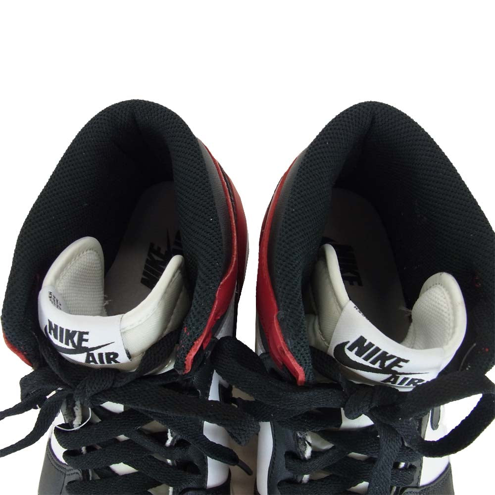 NIKE ナイキ 555088 184 555088 184 AIR JORDAN 1 RETRO HIGH OG エアジョーダン1 レトロ ハイ オリジナル つま黒 BLACK TOE 白系×黒系×赤系 26.5cm【極上美品】【中古】