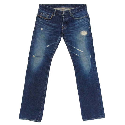 HYSTERIC GLAMOUR ヒステリックグラマー 0213AP13 RW CLASH加工 ダメージ加工 スタッズ デニムパンツ インディゴブルー系 32【中古】