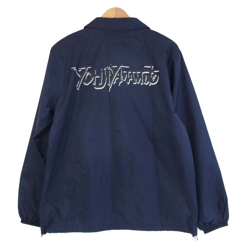 Yohji Yamamoto ヨウジヤマモト 18AW GW-J50-600 GroundY グラウンドワイ 落書きロゴ コーチ ジャケット ネイビー系 3【美品】【中古】