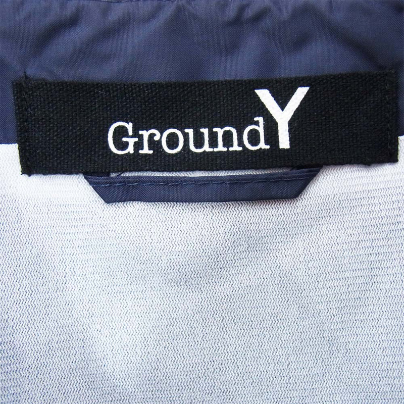Yohji Yamamoto ヨウジヤマモト 18AW GW-J50-600 GroundY グラウンドワイ 落書きロゴ コーチ ジャケット ネイビー系 3【美品】【中古】