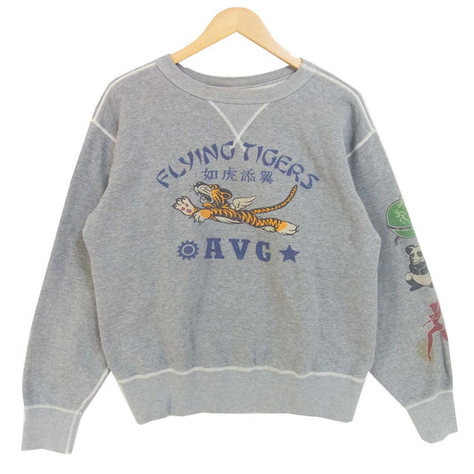 Buzz Rickson's バズリクソンズ Flying Tiger 前V スウェット グレー系 L【中古】