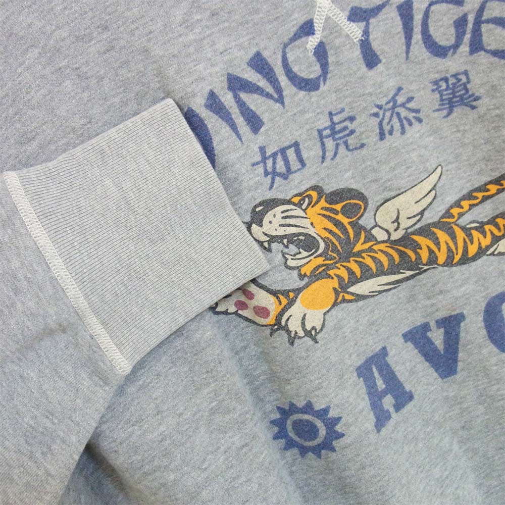 Buzz Rickson's バズリクソンズ Flying Tiger 前V スウェット グレー系 L【中古】