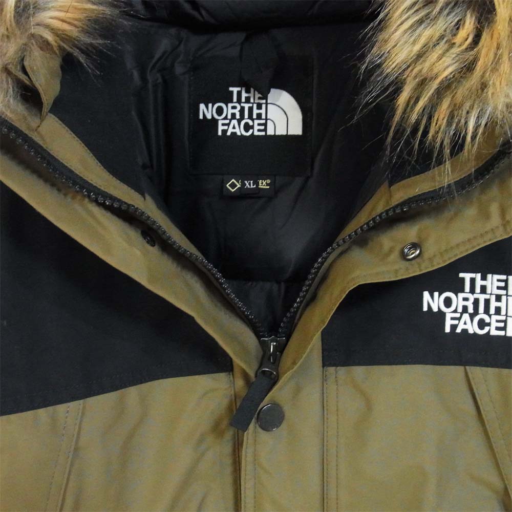 THE NORTH FACE ノースフェイス ND91835 MOUNTAIN DOWN COAT マウンテン ダウン コート カーキ系 XL【中古】