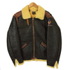 Buzz Rickson's バズリクソンズ 42-5110-P TYPE B-6 レザー フライトジャケット 羊革 馬革 ブラック系 42R【中古】