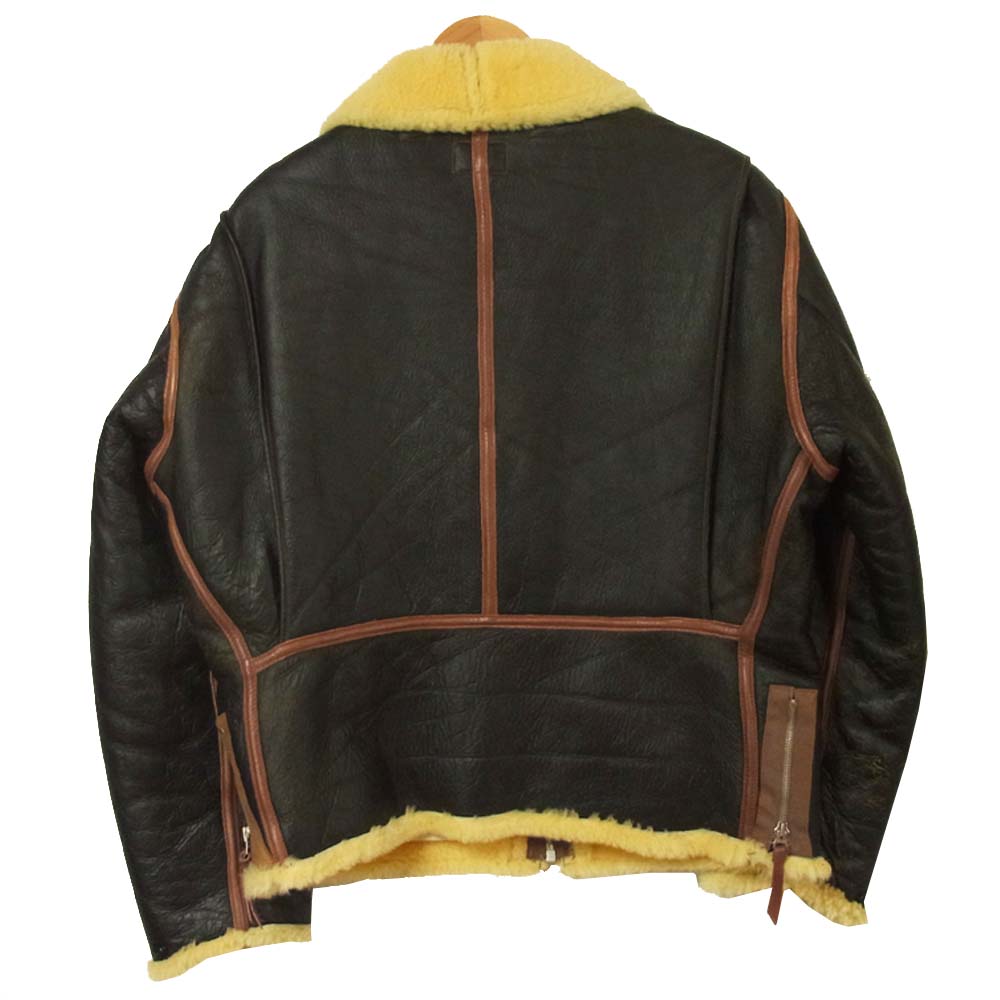 Buzz Rickson's バズリクソンズ 42-5110-P TYPE B-6 レザー フライトジャケット 羊革 馬革 ブラック系 42R【中古】