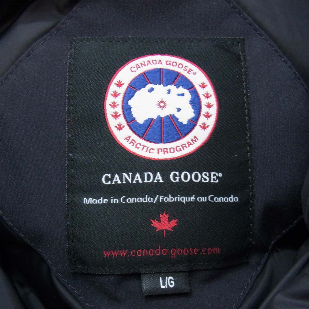 CANADA GOOSE カナダグース 4078JM 国内正規品 KAMLOOPS カムループス ダウン ジャケット ネイビー系 L【中古】