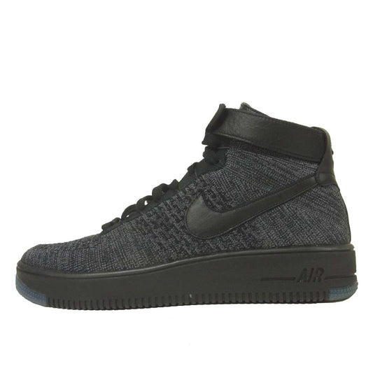 NIKE ナイキ AIR FORCE 1 ULTRA FLYKNIT MID エアフォースワン ウルトラ フライニット ミッド スニーカー 817420-001 ブラック系 グレー系 28cm【美品】【中古】