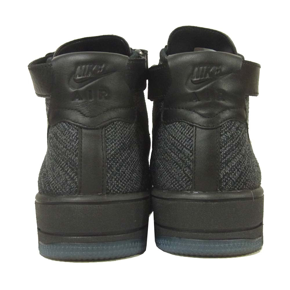 NIKE ナイキ AIR FORCE 1 ULTRA FLYKNIT MID エアフォースワン ウルトラ フライニット ミッド スニーカー 817420-001 ブラック系 グレー系 28cm【美品】【中古】