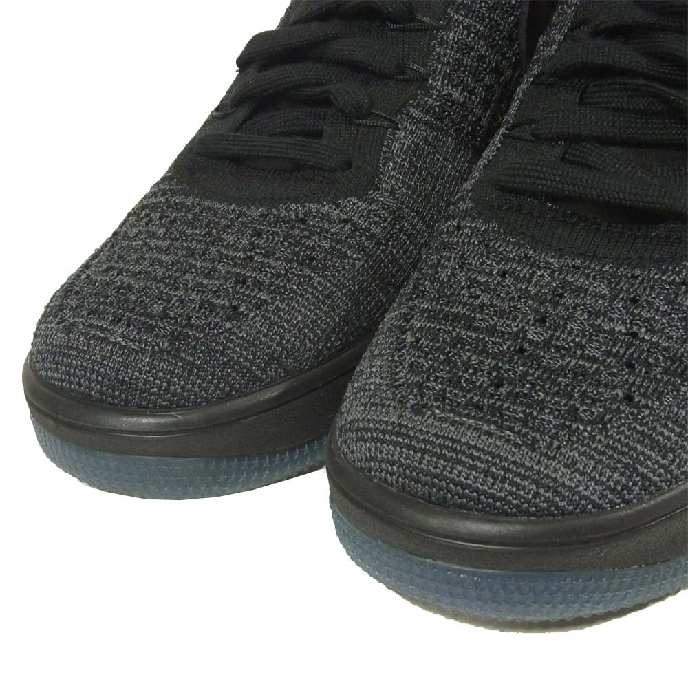 NIKE ナイキ AIR FORCE 1 ULTRA FLYKNIT MID エアフォースワン ウルトラ フライニット ミッド スニーカー 817420-001 ブラック系 グレー系 28cm【美品】【中古】