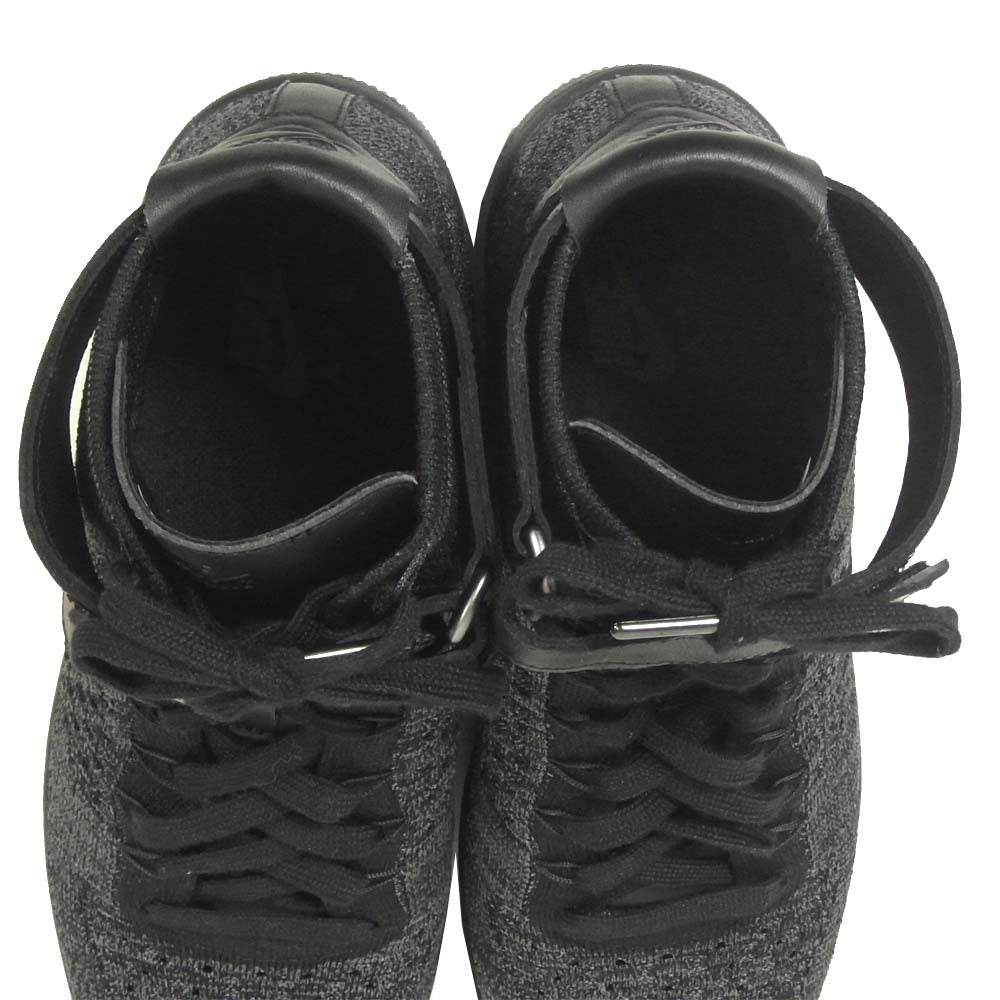 NIKE ナイキ AIR FORCE 1 ULTRA FLYKNIT MID エアフォースワン ウルトラ フライニット ミッド スニーカー 817420-001 ブラック系 グレー系 28cm【美品】【中古】