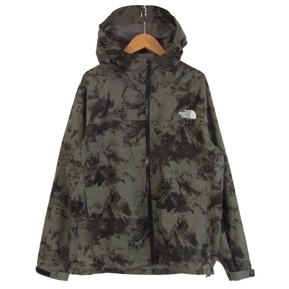 THE NORTH FACE ノースフェイス np71983 Novelty Swallowtail Vent Hoodie カモフラージュ ジップ ブルゾン カーキ系 M【中古】