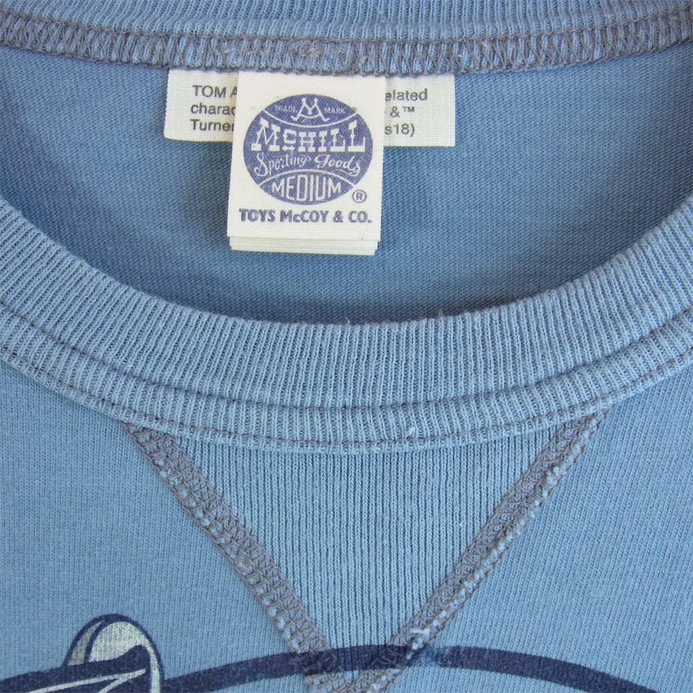 TOY'S McCOY トイズマッコイ McHILL マックヒル TOM&JERRY トムとジェリー 半袖 Tシャツ ブルー系 M【中古】