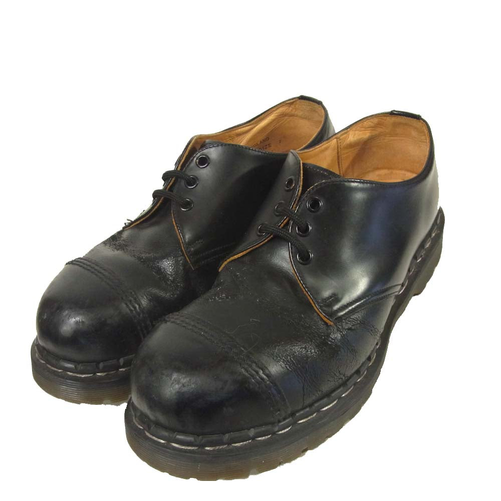 GEORGE COX ジョージコックス AS37B 1215-709 3ホール スチールトゥ シューズ イギリス製 ブラック系 7【中古】