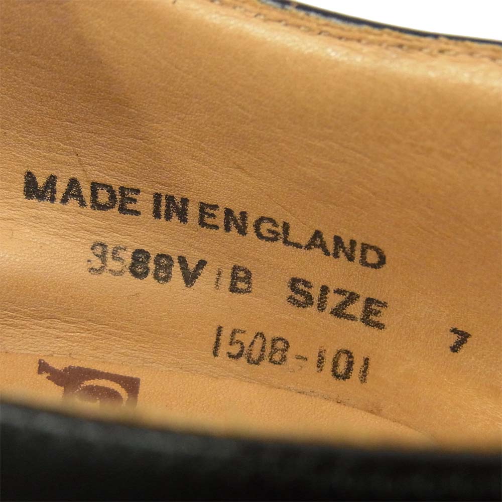 GEORGE COX ジョージコックス 3588V D Ring Gibson Leather ギブソン ラバーソール シューズ ブラック系 7【美品】【中古】