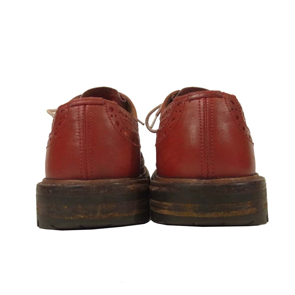 Tricker's トリッカーズ BOURTON バートン コマンドソール ウィングチップ シューズ 英国製 レッド系 6.5【中古】