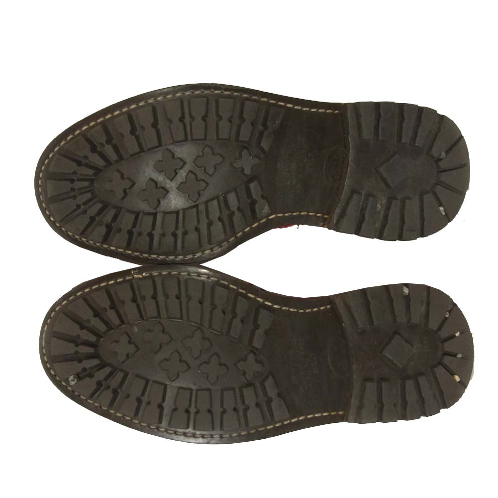 Tricker's トリッカーズ BOURTON バートン コマンドソール ウィングチップ シューズ 英国製 レッド系 6.5【中古】
