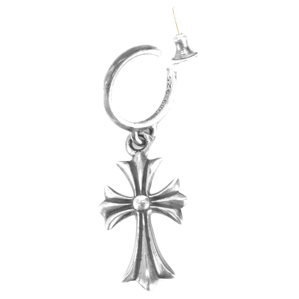 CHROME HEARTS クロムハーツ（原本無） TINY CH CROSS タイニー CHクロスフープ ピアス シルバー系【中古】