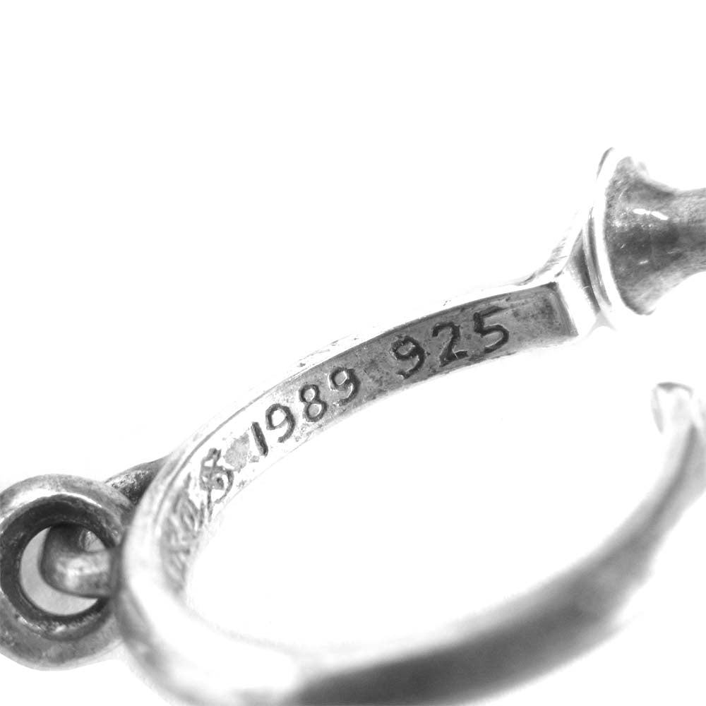 CHROME HEARTS クロムハーツ（原本無） TINY CH CROSS タイニー CHクロスフープ ピアス シルバー系【中古】