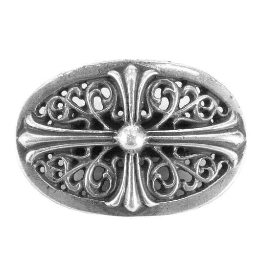 CHROME HEARTS クロムハーツ（原本無） クラシックオーバル ヘアゴム コンチョ シルバー系【中古】