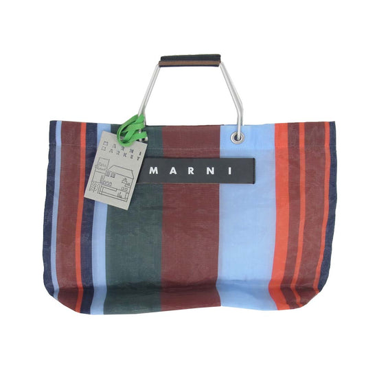 MARNI マルニ フラワーマーケット ストライプバッグ マルチカラー系【新古品】【未使用】【中古】