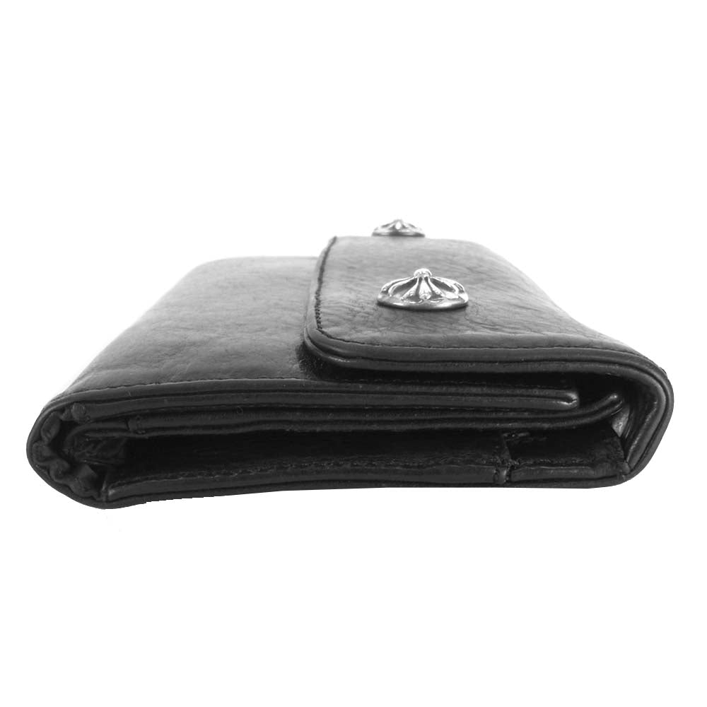 CHROME HEARTS クロムハーツ（原本無） WAVE CROSS BTN ウェーブ ウォレット ブラック系【中古】