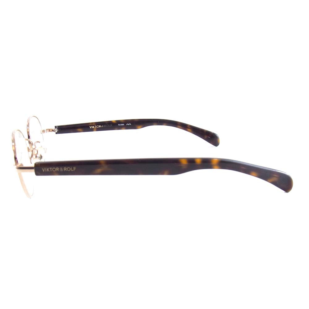 VIKTOR&ROLF ヴィクターアンドロルフ 70-0080 丸眼鏡 メガネ ブラウン系 46□19-140【中古】
