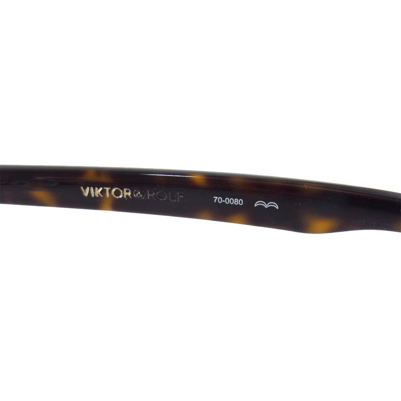 VIKTOR&ROLF ヴィクターアンドロルフ 70-0080 丸眼鏡 メガネ ブラウン系 46□19-140【中古】