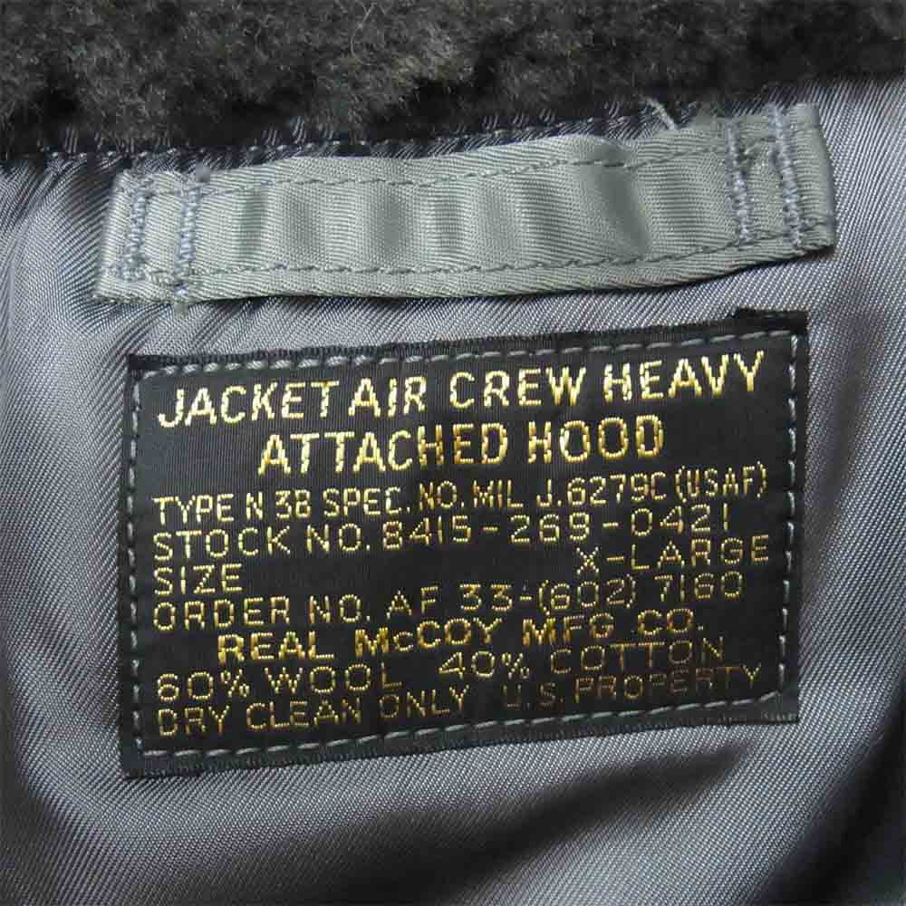 The REAL McCOY'S ザリアルマッコイズ MJ17117 N-3B ミリタリー フライト ジャケット カーキ系 XL【極上美品】【中古】