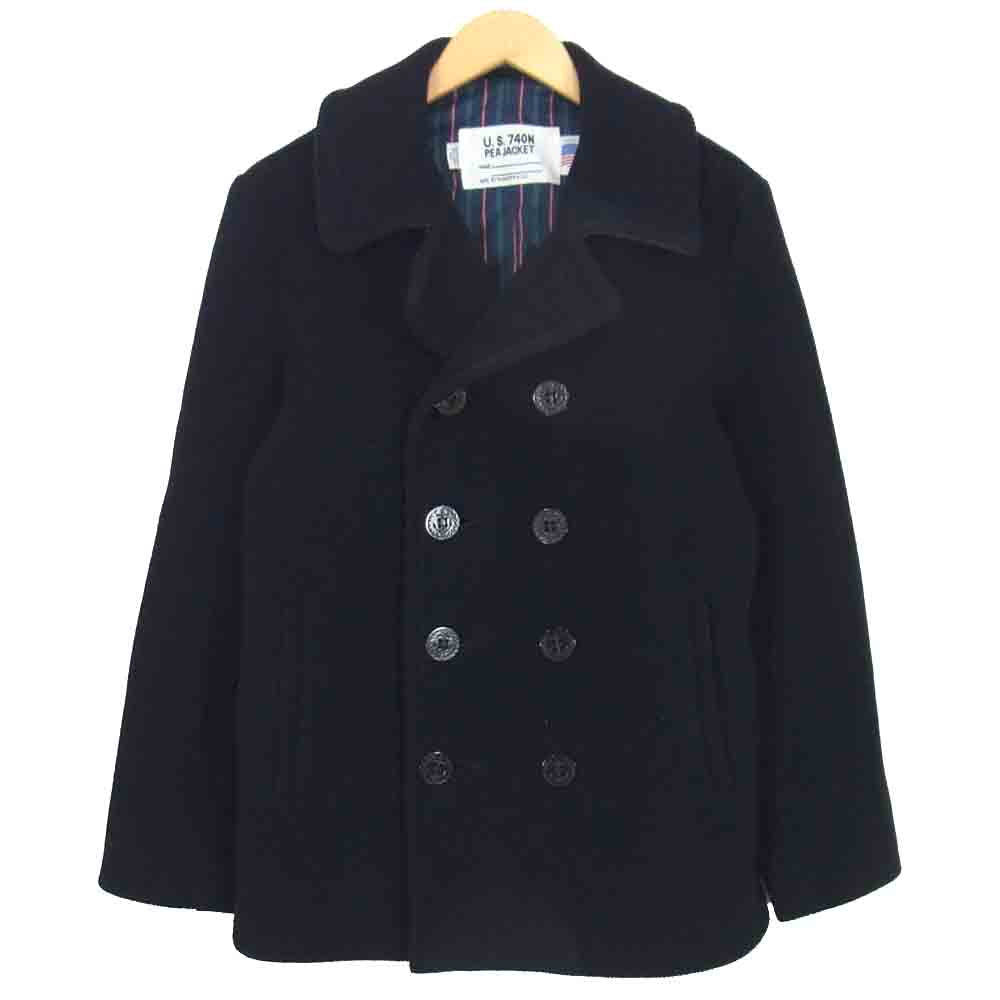 schott ショット TAKEO KIKUCHI タケオキクチ Pコート ネイビー系 36【中古】