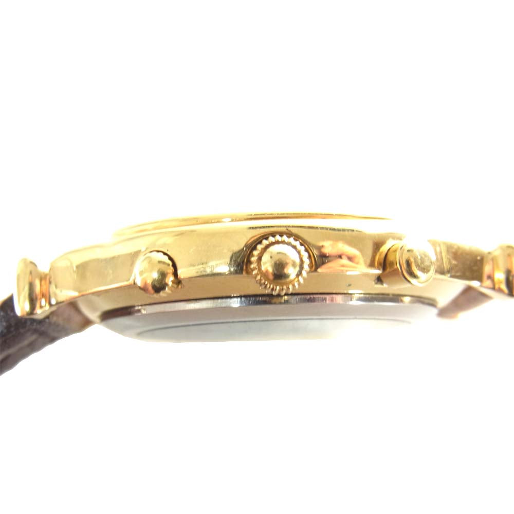 SEIKO セイコー 7T36-7A10 ムーンフェイズ クロノグラフ ゴールド系