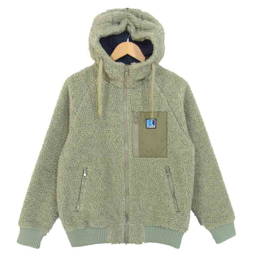 ヘリーハンセン HOE51852 FIBERPILETHERMO Hoodie ファイバーパイルサーモフーディ フリース パーカー カーキグレー系 M【美品】【中古】