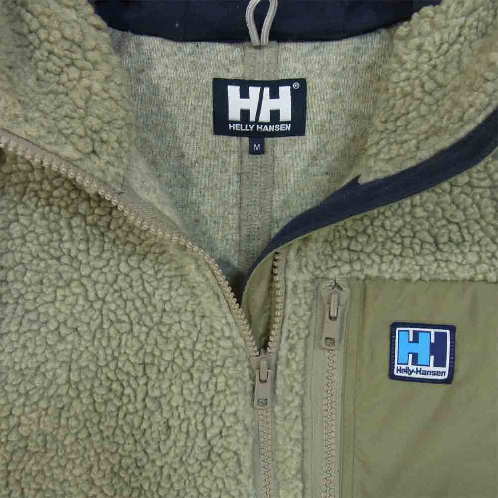 ヘリーハンセン HOE51852 FIBERPILETHERMO Hoodie ファイバーパイルサーモフーディ フリース パーカー カーキグレー系 M【美品】【中古】