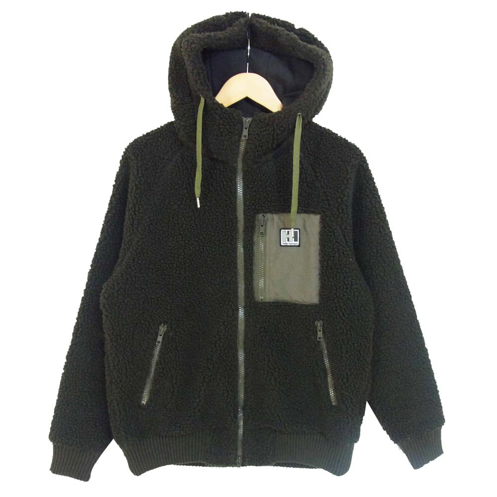 ヘリーハンセン HOE51852 FIBERPILETHERMO Hoodie ファイバーパイルサーモフーディ フリース パーカー ダークグリーン系 M【美品】【中古】