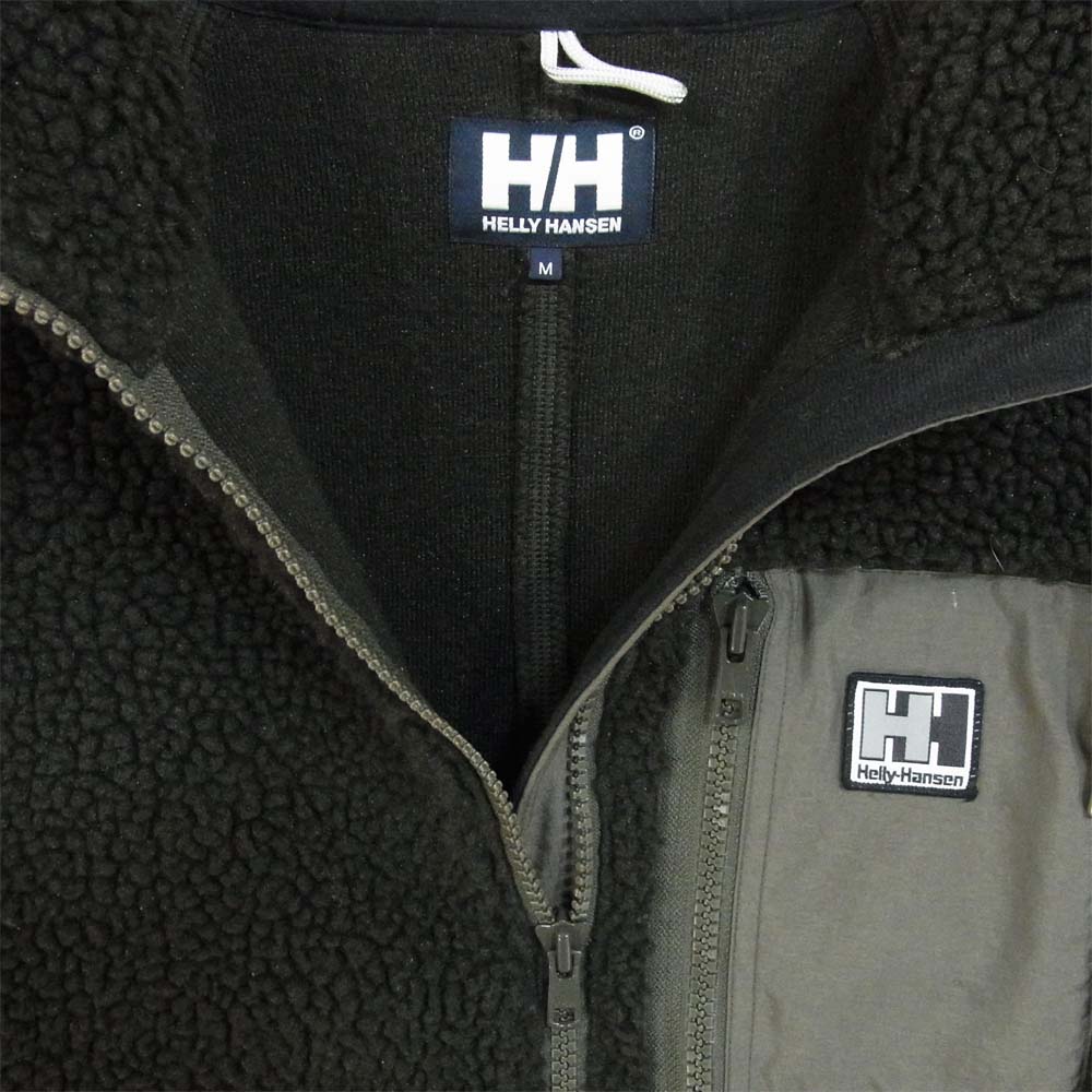 ヘリーハンセン HOE51852 FIBERPILETHERMO Hoodie ファイバーパイルサーモフーディ フリース パーカー ダークグリーン系 M【美品】【中古】