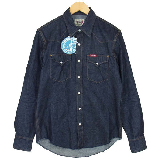 HYSTERIC GLAMOUR ヒステリックグラマー 02203AH09 HYSTERIC刺繍 10oz インディゴ ウエスタン デニム シャツ インディゴブルー系 M【美品】【中古】