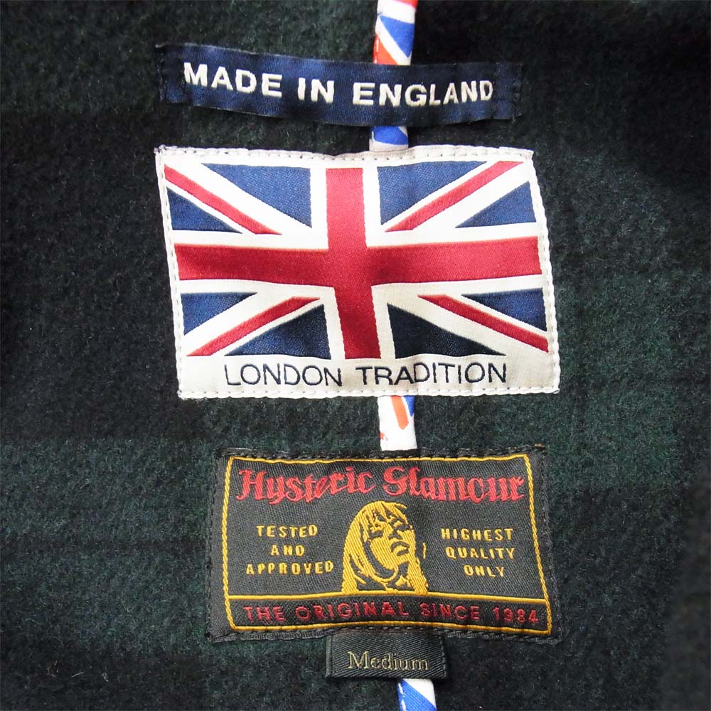 HYSTERIC GLAMOUR ヒステリックグラマー 02193AC01 LONDON TRADITION ロンドントラディション ダッフルコート ブラック系 M【極上美品】【中古】