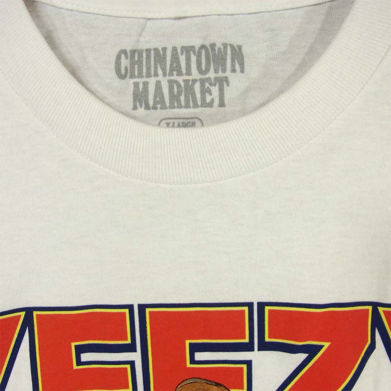 チャイナタウンマーケット Yeezy Alumni ロゴ 半袖 Tシャツ コットン ホワイト系 XL【新古品】【未使用】【中古】