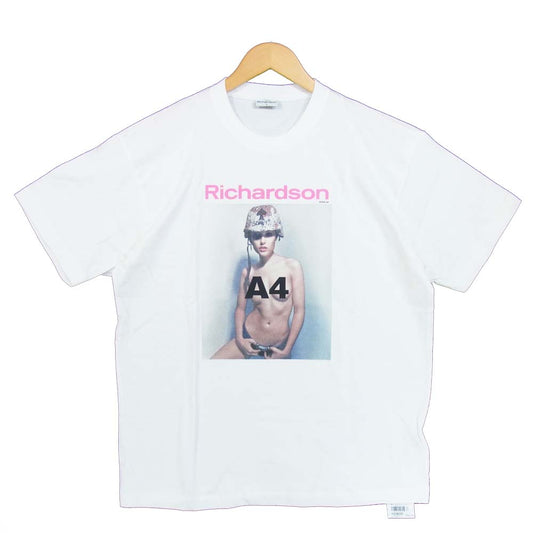 リチャードソン プリント Tシャツ A4 USA製 ホワイト系 L【極上美品】【中古】