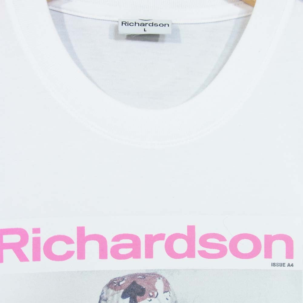 リチャードソン プリント Tシャツ A4 USA製 ホワイト系 L【極上美品】【中古】