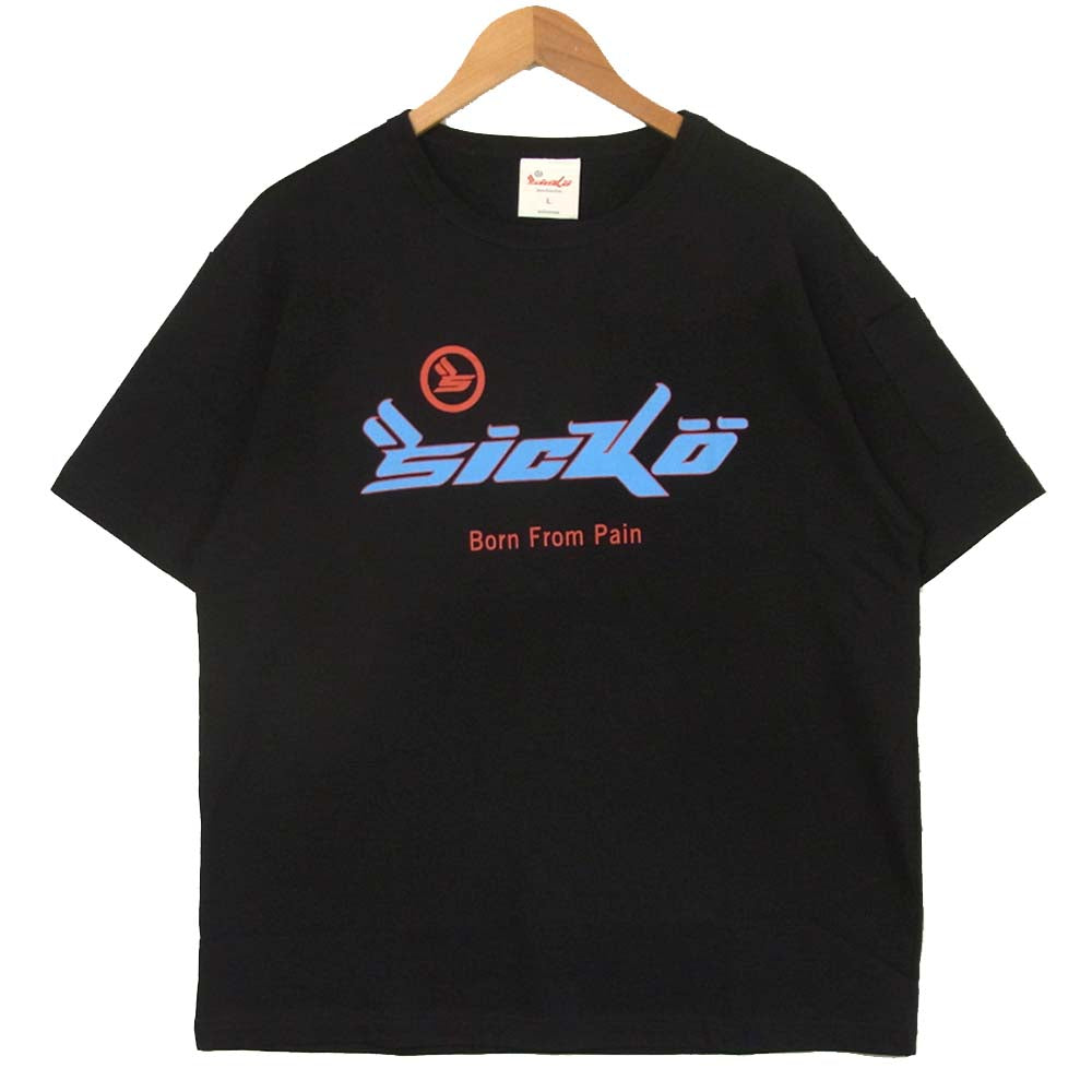 シッコ Born From Pain ボーンフロムペイン ロゴ 半袖 Tシャツ ブラック系 L【新古品】【未使用】【中古】